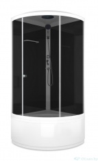 Душевая кабина Domani-Spa 90x90 Simple 99 hight тонированная/черная