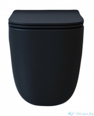 Унитаз подвесной ESBANO GARANT (черный матовый) безободковый с сиденьем микролифт