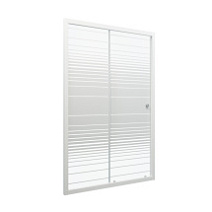 Душевая дверь Triton Слайд 120x185 раздвижная белый/полосы