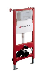 Инсталляция для подвесного унитаза Terminus 500x1125 c белой клавишей