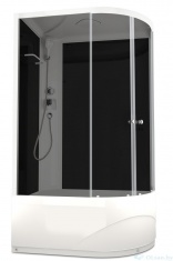 Душевая кабина Domani-Spa 120x80 Delight 128 hight L тонированная/черная