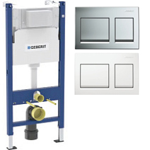 Система инсталляции для подвесного унитаза GEBERIT Duofix 458.233.00.2 c кнопкой Alpha 35