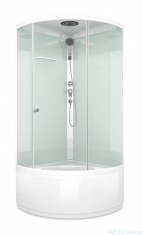 Душевая кабина Domani-Spa 90x90 Simple 99 hight прозрачная/белая