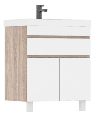 Тумба напольная VOLNA Conty 70.2D.1Y с умывальником Lake 70