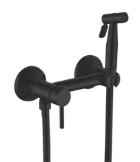 Набор псевдобиде смеситель с гигиеническим душем Shevanik S107H, черный матовый