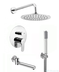 Встраиваемая душевая система Armatura HEXA RING 3 с поворотным изливом