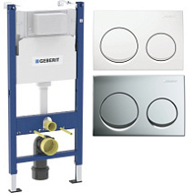 Система инсталляции для подвесного унитаза GEBERIT Duofix 458.233.00.2 c кнопкой Alpha 20