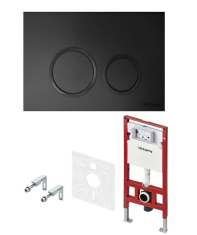 Комплект инсталляции TECEspring пластиковая панель смыва TECEspring R, черная матовая S401104