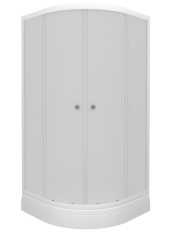 Душевой уголок Triton ДО Вельвет А1 90х90 с поддоном белый/вельвет