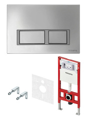 Комплект инсталляции TECEspring пластиковая панель смыва TECEspring V, хром глянцевая S401201