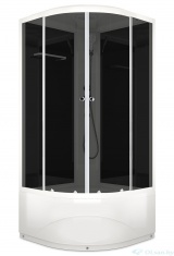 Душевая кабина Domani-Spa 80x80 Delight 88 hight тонированная/черная