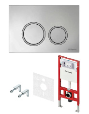 Комплект инсталляции TECEspring пластиковая панель смыва TECEspring R, хром глянцевая S401101