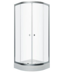 Душевой уголок Triton ДО Альфа Хром А1 90х90 с поддоном хром/прозрачное