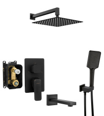 Душевая система скрытого монтажа Deante HIACYNT Nero на 3 элемента