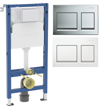 Система инсталляции для подвесного унитаза GEBERIT Duofix 458.233.00.3 c кнопкой Alpha 35