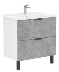Тумба VOLNA Twing 60.2Y бетон с умывальником Миранда 60