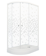 Душевой уголок Triton ДО Коралл А1 120х80 правый с поддоном белый/мозаика